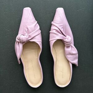 New Brock Collection Lilac Knot Bow Mules Slides Clogs Flats Size EU 39